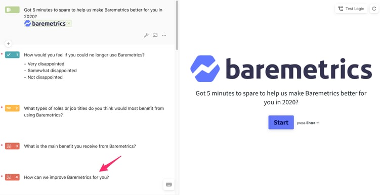 baremetrics customer survey